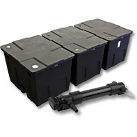 Wiltec SunSun, Brunnen + Gartenteich, 3-Kammer Filter Set für