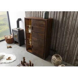 Wolf Möbel Highboard 206 100 x 40 x 150 cm Dunkelbraun