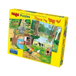 Haba Puzzle HABA 4960 3 in 1 Puzzle-Set Tiere - 12/15/18 Teile, Puzzleteile
