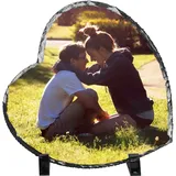 YJZQ Schieferplatte mit Foto Schiefertafel mit Ständer Personalisierte Foto auf Schiefer Benutzerdefinierte Bilderrahmen mit Individuellem Fotodruck für Geburtstaggeschenk Weihnachtengeschenk