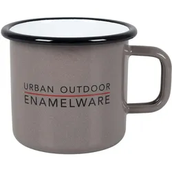 Emaille Kaffeebecher Kaffee Tasse Camping Becher Outdoor Geschirr 400 ml taupebeige 400ML