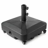 SISKEYCOOC 20L Sonnenschirmständer mit 4 Rollen, Schirmständer, Marktschirmständer, Stabiler Schirmhalter für Garten/Balkon/Strand/Pool, befüllbar mit Wasser/Sand