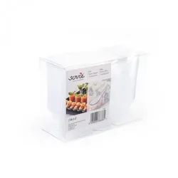 Sovie Servingware Fingerfood Servierlöffel aus Plastik, Asia, Transparent, 60 Stück - Einweg Löffel