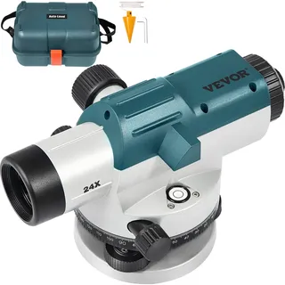 Vevor Automatischer optischer Wasserwaage, 24-fache optische Vermessungsausrüstung, Auto-Nivellier-Set, hohe Präzision, Winkel-Niveau-Messung,