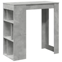 vidaXL Bartisch mit Regal 102 x 50 x 103,5 cm Grau