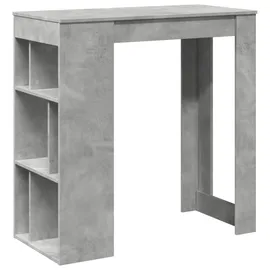 vidaXL Bartisch mit Regal 102 x 50 x 103,5 cm Grau