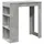 vidaXL Bartisch mit Regal 102 x 50 x 103,5 cm Grau