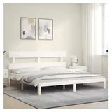 vidaXL Massivholzbett 180 x 200 cm Weiß