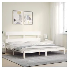 vidaXL Massivholzbett 180 x 200 cm Weiß
