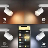 Philips Hue White & Color Ambiance Fugato Spot 2 flg. weiß 2x350lm, dimmbar, 16 Mio. Farben, steuerbar via App, kompatibel mit Amazon Alexa (Echo, Echo Dot)