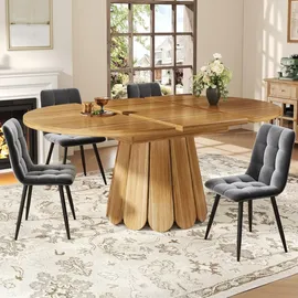 stilvora Esstisch 118 x 76 x 118 cm braun