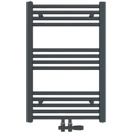EMKE Badheizkörper 750 x 500 mm 291 W anthrazit Mittelventil