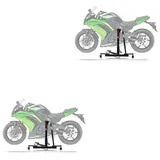 2x Zentralständer passend für Kawasaki ER-6f 12-16 Motorradheber ConStands Power-Evo