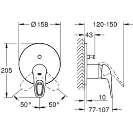 Grohe Eurostyle Einhand-Wannenbatterie Moon White