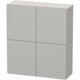 Duravit L-Cube Halbhochschrank 70 x 80 x 24,3 cm Betongrau Matt