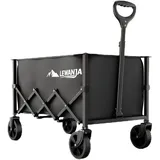 LEWANJA 100L Bollerwagen Faltbar, Schwerlast Handwagen mit 100kg Tragkraft & verstellbarem Griff, für Camping, Strand, Festivals & Einkauf