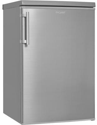Exquisit KS16-V-H-040E Kühlschrank ohne Gefrierfach, 55 cm breit, 127 L, LED Beleuchtung, Edelstahl-Look