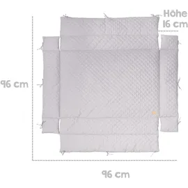 roba Baumann Laufgittereinlage Roba 96 x cm Stoff Grau