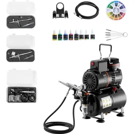 Vevor Airbrush Set 3 Pistolen 0,3/0,3/0,5 mm Acrylfarbe