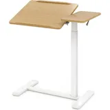 Verstellbarer Betttisch mit versteckten Rädern und kippbarer Platte