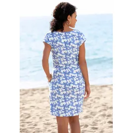 beachtime by lascana Sommerkleid Blumen Blau 38