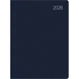 Zettler Taschenkalender blau 1W/2S 2026 – Timer 10 × 14 cm, 1 Woche auf 2 Seiten, flexibler Kunststoffeinband, FSC-zertifiziert