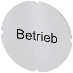 Siemens 3SU19000AB710AP0 Einlegeschild für Leuchtdrucktaster, rund, milchig, Beschriftung: Betrieb - 10 Stück