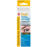 Eveline Cosmetics Total Action Concealer zum allmählichen Färben der Augenbrauen 8in1 mit Henna