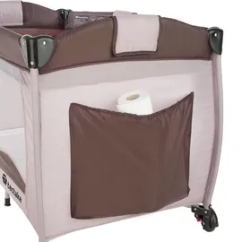 Tectake tectake® Kinder Reisebett, klappbar und höhenverstellbar, 2 Rollen mit Bremsen, inklusive Tragetasche, 132 x 75 x 104 cm