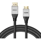 Celexon DisplayPort auf HDMI Kabel 5,0 m Grau