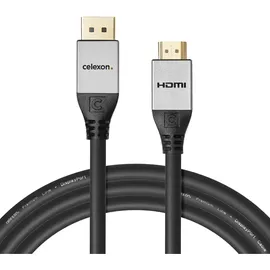 Celexon DisplayPort auf HDMI Kabel 5,0 m Grau