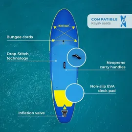 Wattsup SUP Board F10 305 x 81 x 15 cm blau
