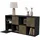 VCM Bücherregal Blina 60 x 20 x 119 cm Schwarz