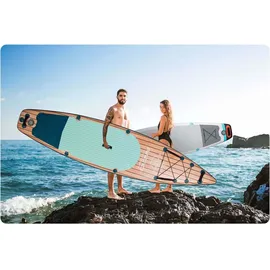 Neo-Sport Stand Up Paddle Board 350 x 81 x 15 cm Blau/Braun