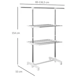 Homcom Turmwäscheständer auf 2 Ebenen