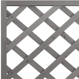 vidaXL Pflanzkübel mit Spalier 35 x 35 x 180 cm Grau