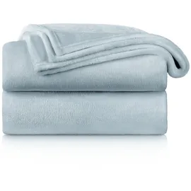 Blumtal Kuscheldecke 130 x 150 cm Hellblau