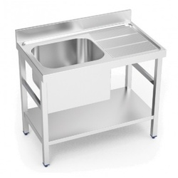 Spülbecken mit Ablage 1200x700x850 mit linkem Becken von Fricosmos