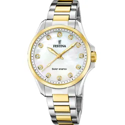 Festina Quarz Damen Solar Energy F20655/1 - beige,Multi - 34mm