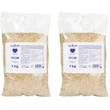 nut&me Flohsamenschalen 2 kg | Natürliche Ballaststoffe | 64g Ballaststoffe | Low carb | Psyllium Samenschalen | Zum Hinzufügen zu jedem Rezept oder Smoothie| 2 x 1 kg