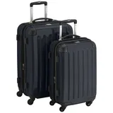 HAUPTSTADTKOFFER - Alex - 2er Koffer-Set Hartschale glänzend, 65 cm + 55 cm, 74 Liter + 42 Liter, Schwarz