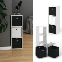 Vicco HYLDA Bücherregal 3 Fächer 40 x 30 x 120 cm Weiß