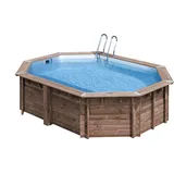 Gre Holzoval Becken Bambu 535 x 335 x 130 cm
