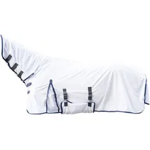 HKM Fliegendecke Lyon mit festem Halsteil Pferdedecke 135 cm Weiß
