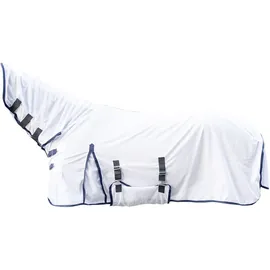 HKM Fliegendecke Lyon mit festem Halsteil Pferdedecke 135 cm Weiß