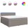 vidaXL Boxspringbett mit Matratze Taupe 180x200 cm Stoff