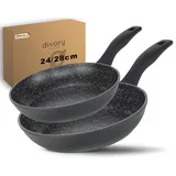 DIVORY Pfannen-Set 2-tlg. 24 cm + 28 cm