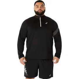 Asics Icon Half-Zip Herren Longsleeve, schwarz - Performance Black - 2XL