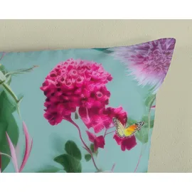 Muller Textil Imma Blumen Aqua 135 x 200 cm + 2 x 80 x 80 cm