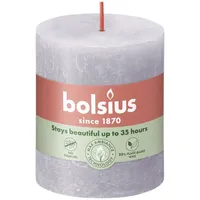 Bolsius Rustik Stumpenkerze 8 x 6,8 cm gefrorener lavendel